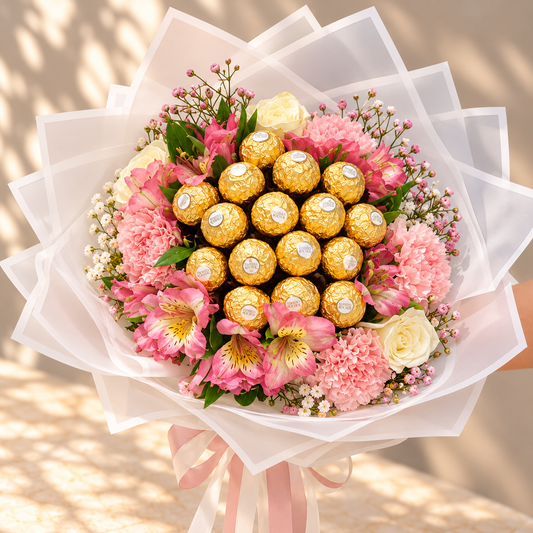 Sweet Bloom™ – Chocolate & Flower Bouquet