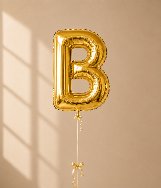 Gold Letter Foil Balloon – Any Letter